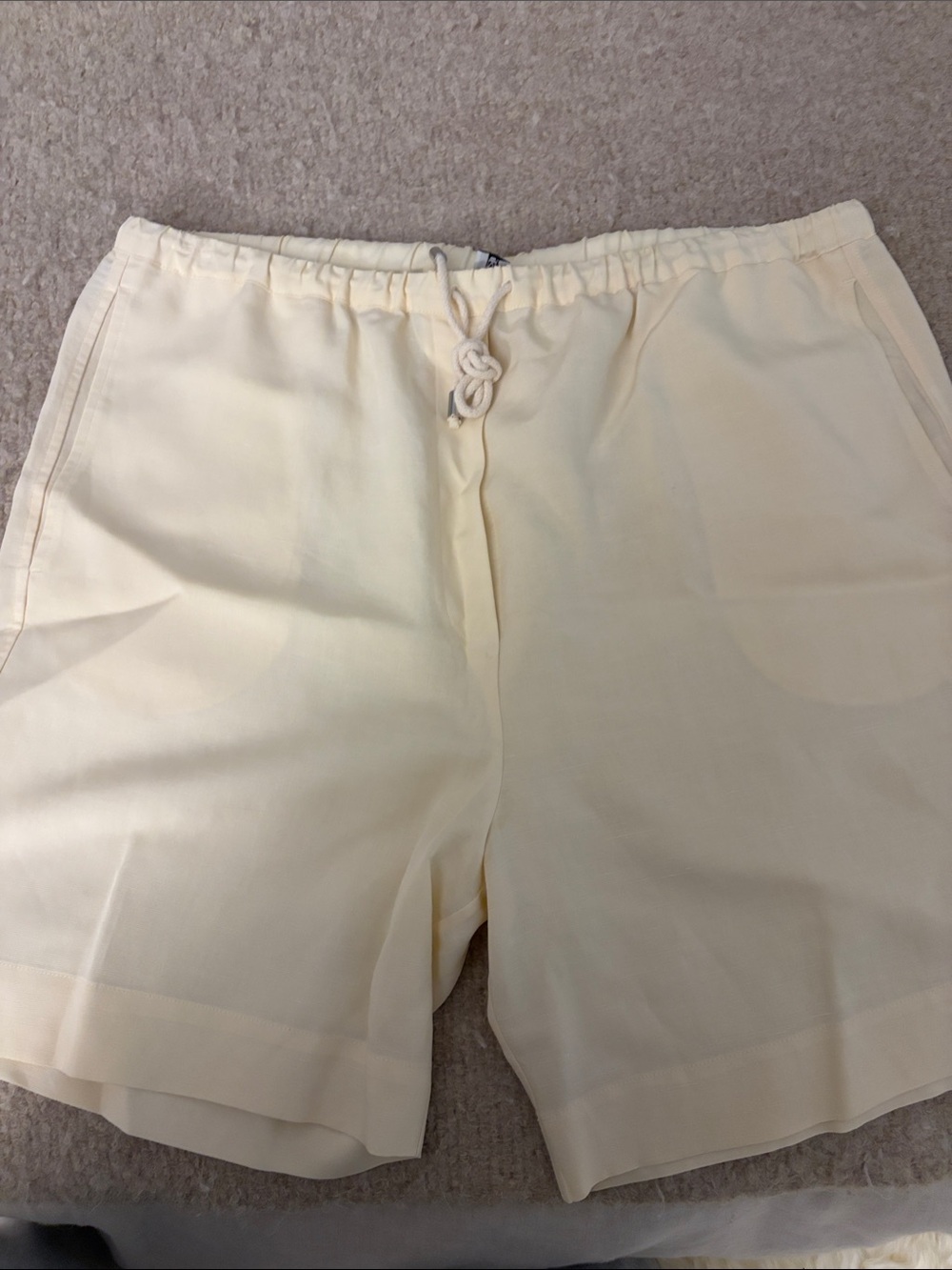TOTEME Casual Drawstring Shorts - Cream